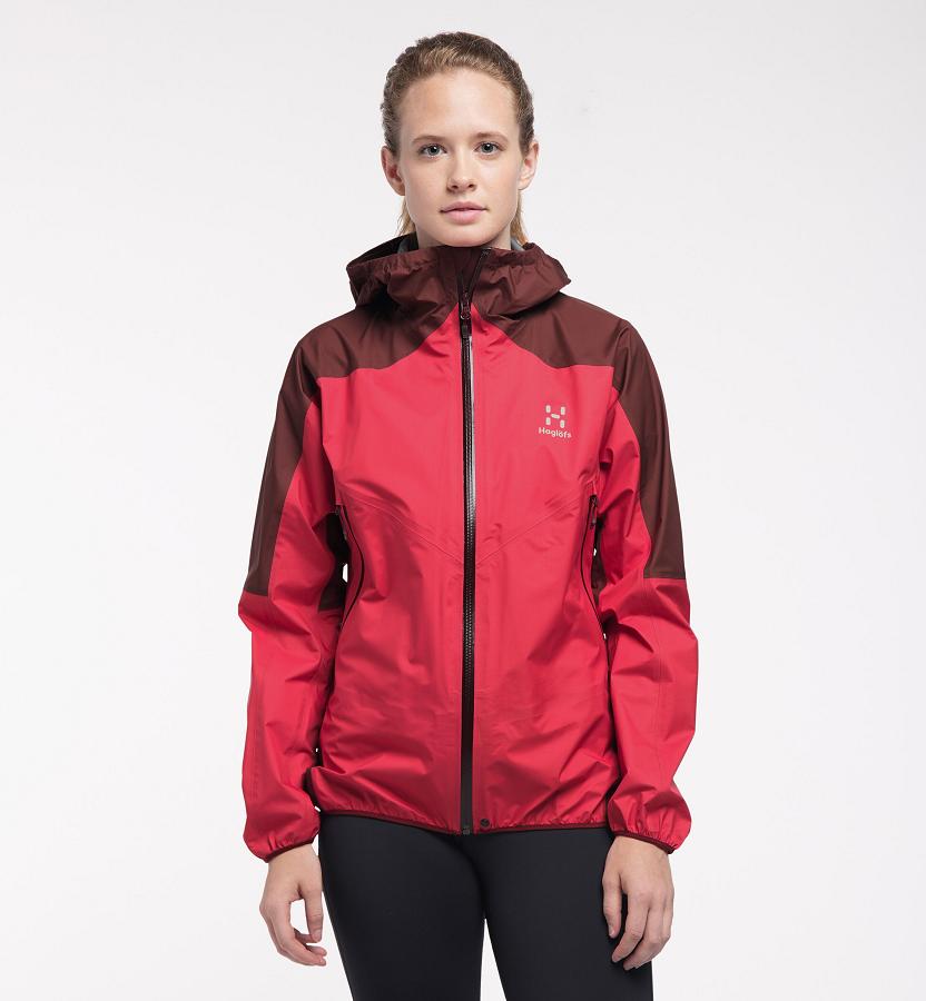 Haglöfs Womens L.I.M Comp Waterproof Jacket Red New Zealand 37165JZKH